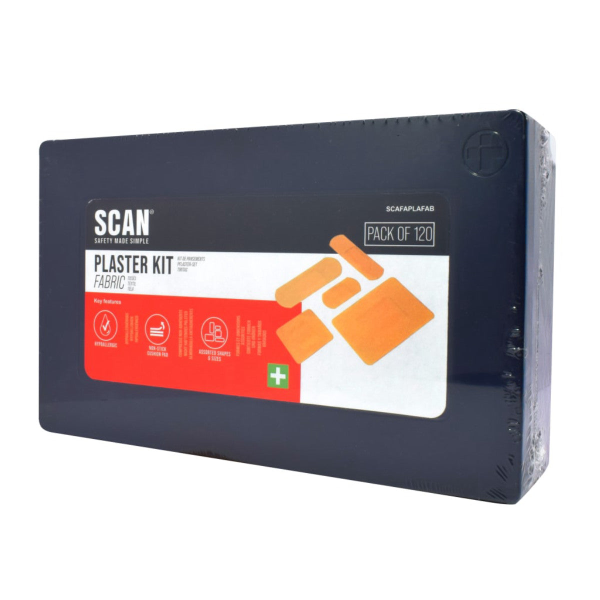 Scan Assorted Fabric Plasters 120 SCAFAPLAFAB
