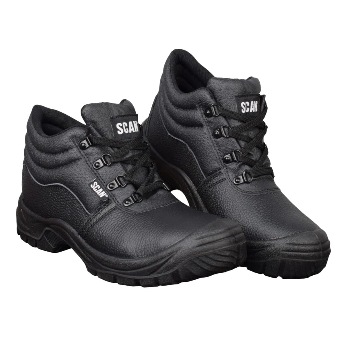 Scan 4 D-Ring Chukka Safety Boots Black UK 8 EUR 42 SCAFWCHUK8