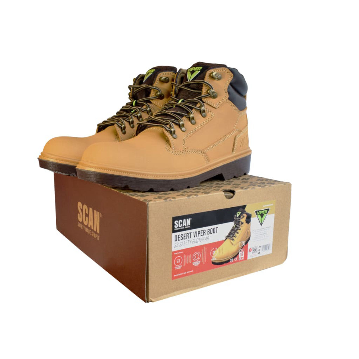 Scan Desert Viper S3 Safety Boots UK 11 EUR 46 SCAFWDESVI11