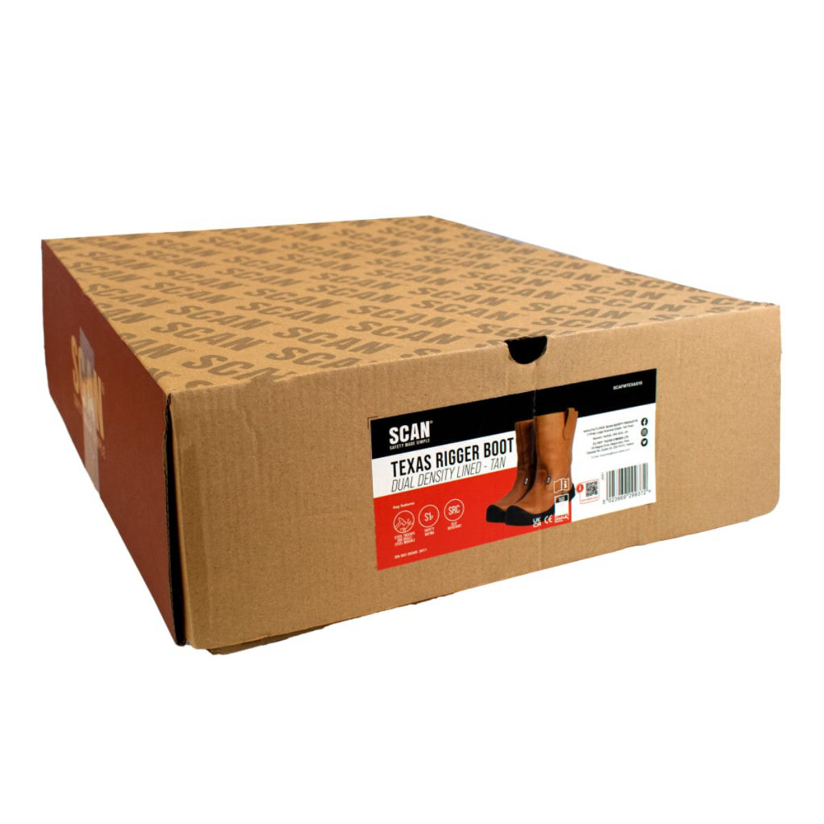 Scan Texas Lined Rigger Boots Tan UK 11 EUR 46 SCAFWTEXAS11