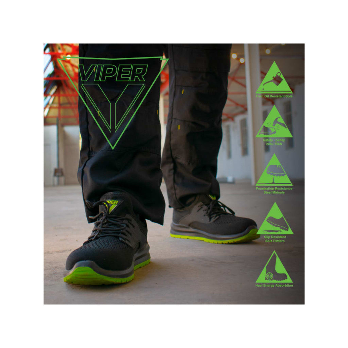 Scan Viper S1P Safety Trainers UK 12 EUR 47 SCAFWVIPTR12