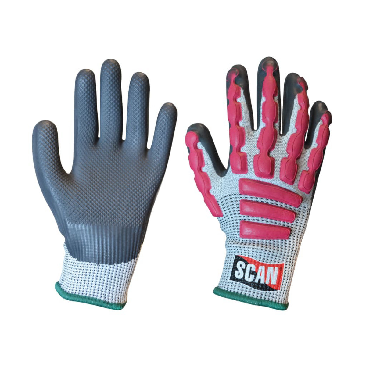 Scan Anti-Impact Latex Cut 5 Gloves - M (Size 8) SCAGLOAIM