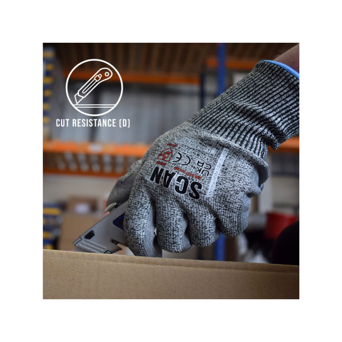 Scan PU Palm Cut D Gloves - L (Size 9) SCAGLOCUTDL