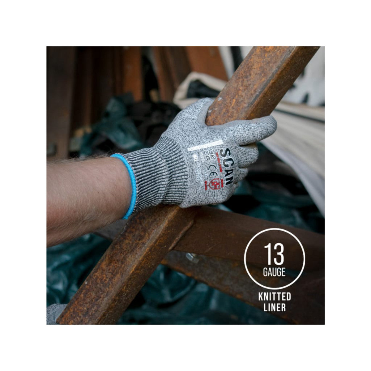 Scan PU Palm Cut D Gloves - M (Size 8) SCAGLOCUTDM