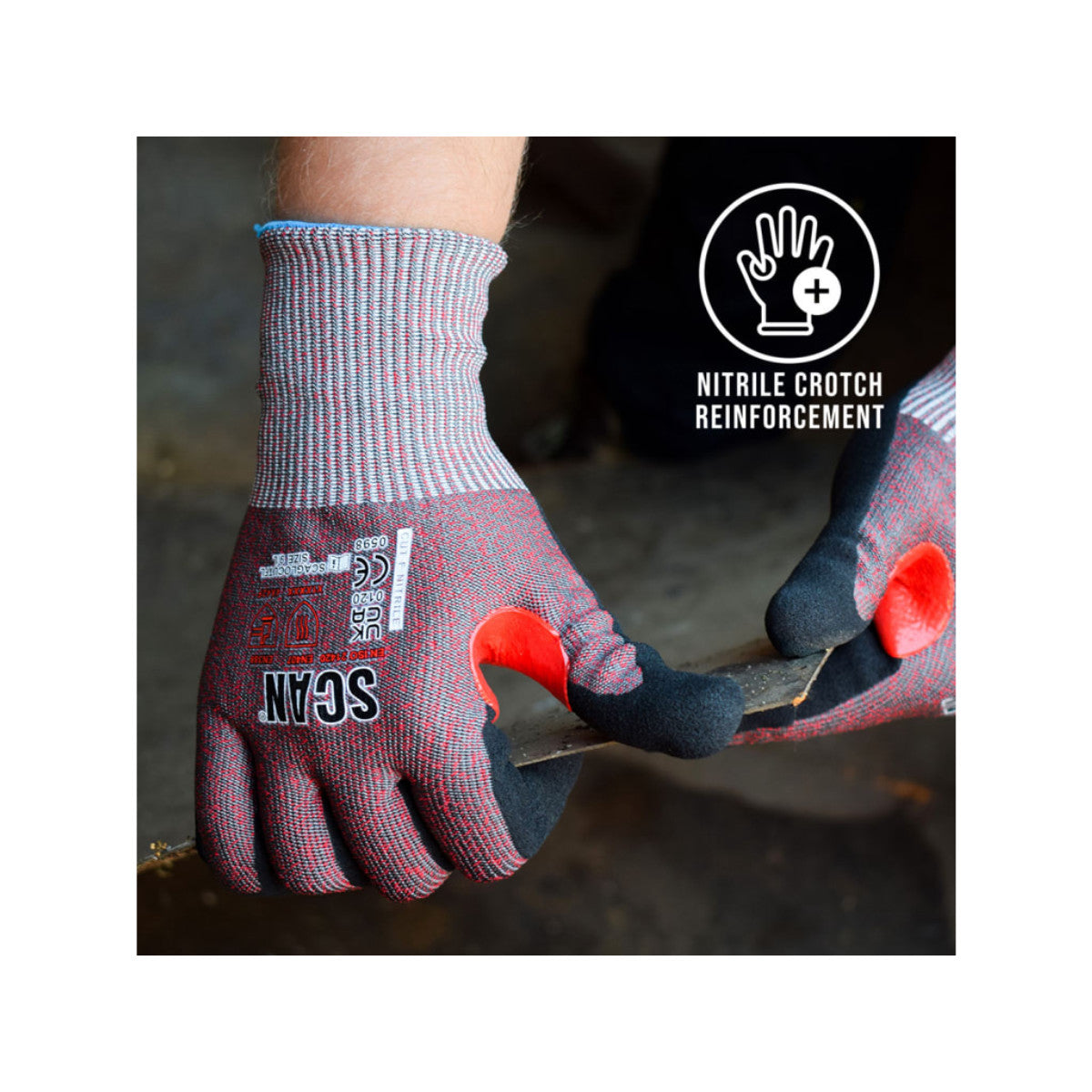 Scan Nitrile Palm Cut F Gloves - XXL (Size 11) SCAGLOCUTFXX