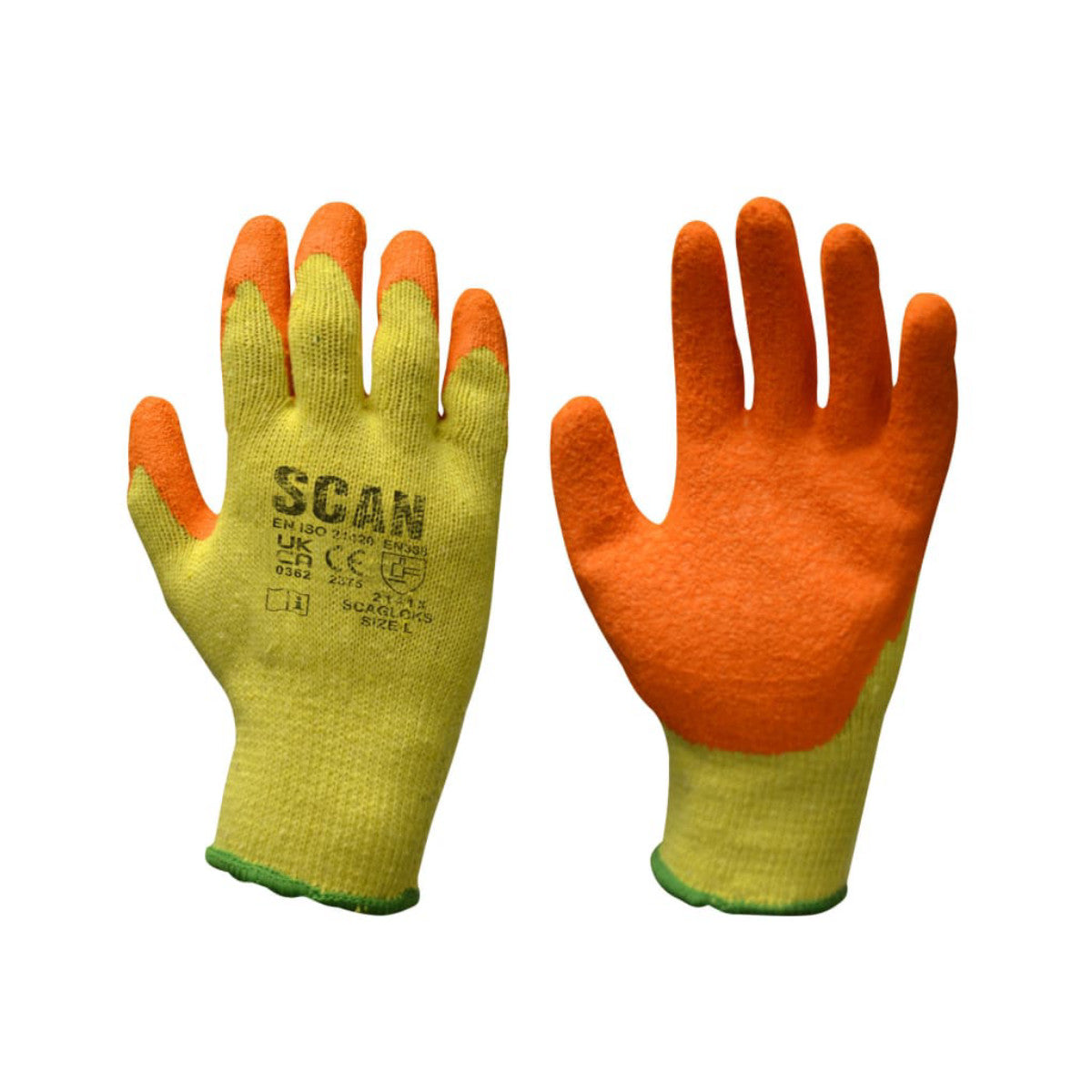 Scan Knitshell Latex Palm Gloves - M (Size 8) SCAGLOKSM