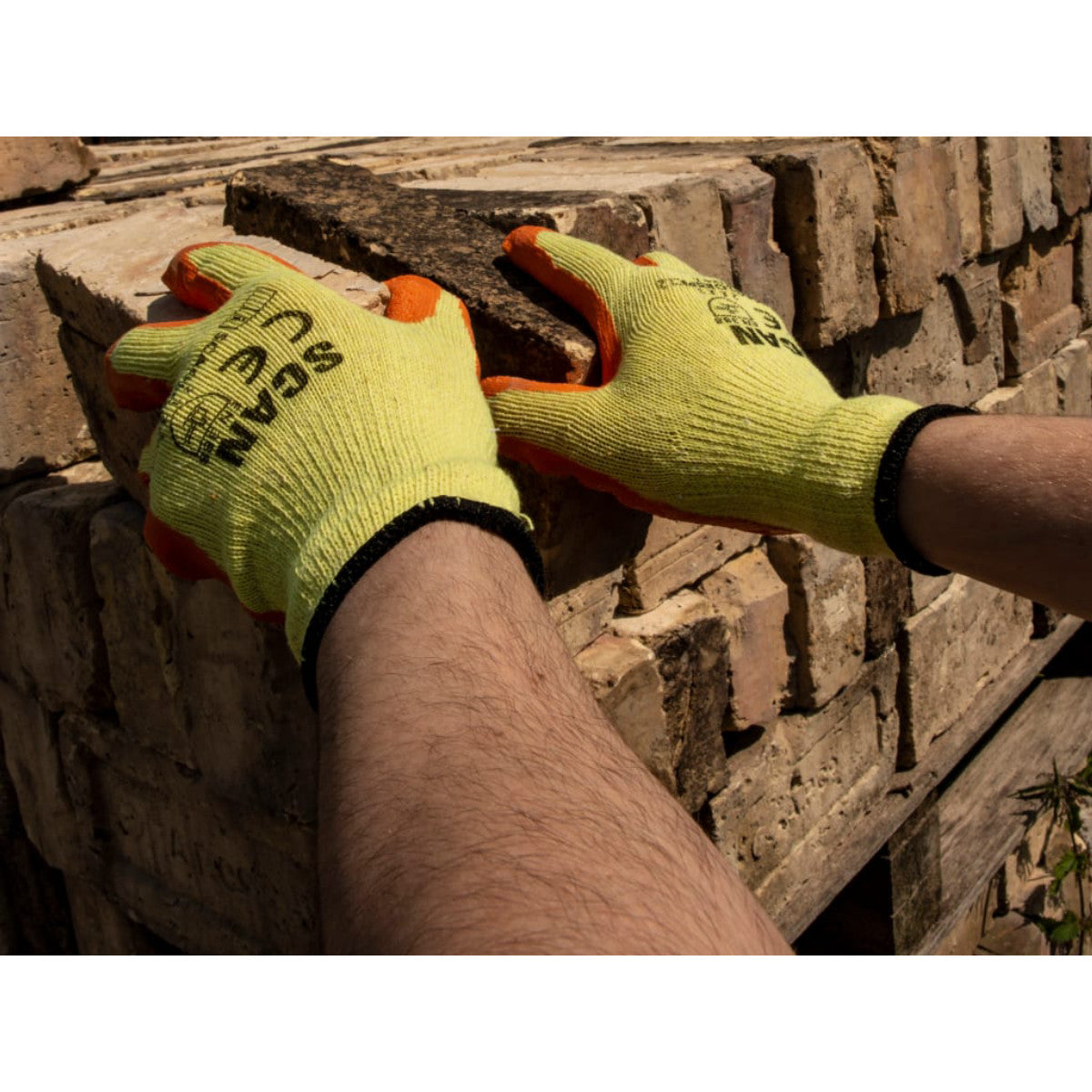 Scan Knitshell Latex Palm Gloves - L (Size 9) (12 Pairs) SCAGLOKSPK12