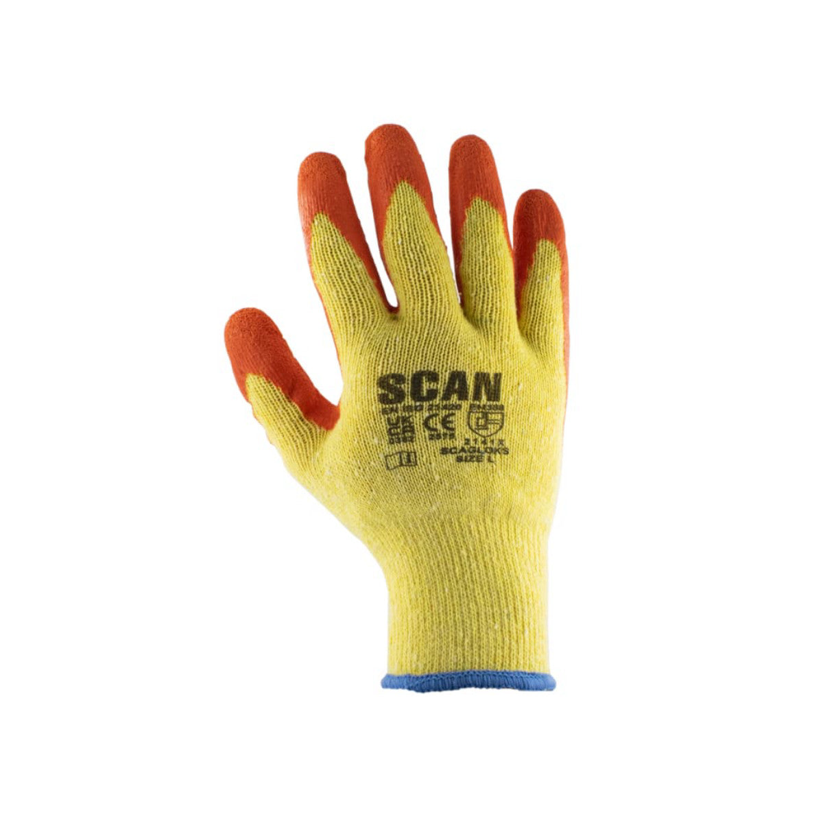 Scan Knitshell Latex Palm Gloves - L (Size 9) (12 Pairs) SCAGLOKSPK12