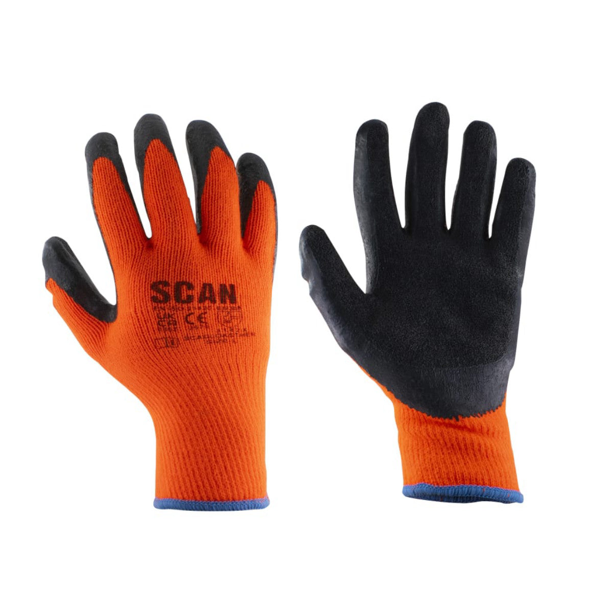 Scan Thermal Latex Coated Gloves - XL (Size 10) (Pack 5) SCAGLOKSTH5X