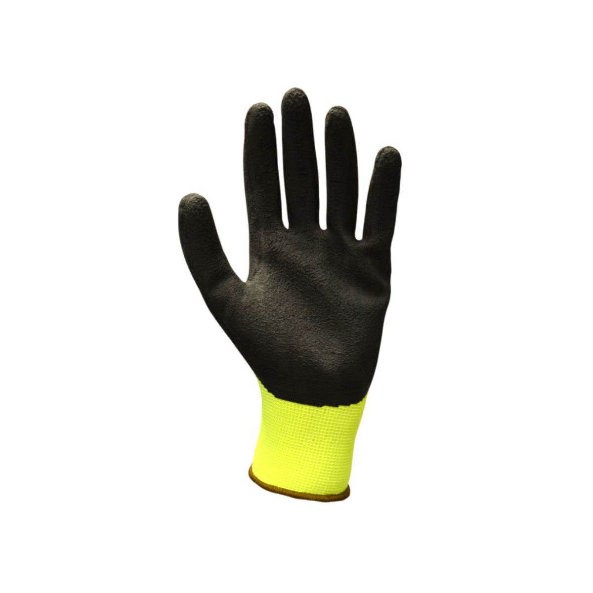 Scan Hi-Vis Yellow Foam Latex Coated Gloves - M (Size 8) SCAGLOLATYM