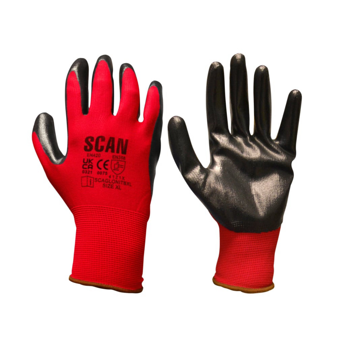 Scan Nitrile Coated Knitted Gloves - XXL (Size 11) SCAGLONITBXX