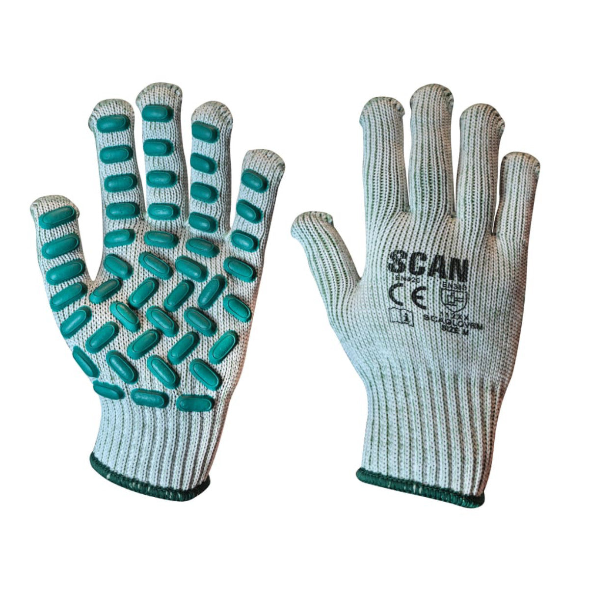 Scan Vibration Resistant Latex Foam Gloves - M (Size 8) SCAGLOVRM