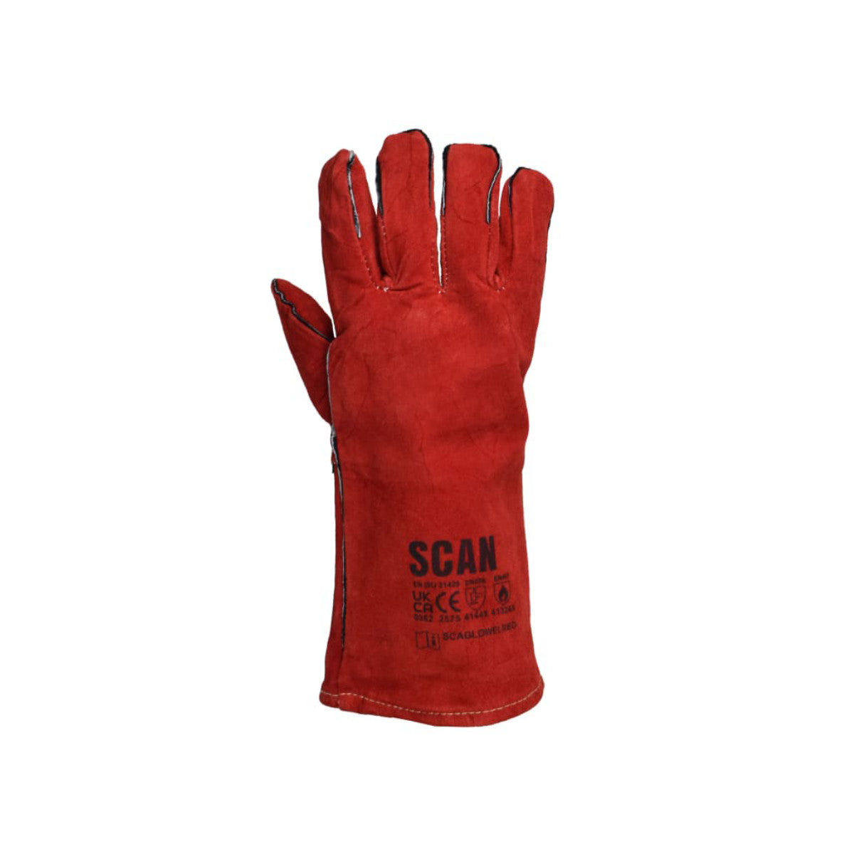 Scan Welder's Gauntlets - Large (Size 9) SCAGLOWELRED