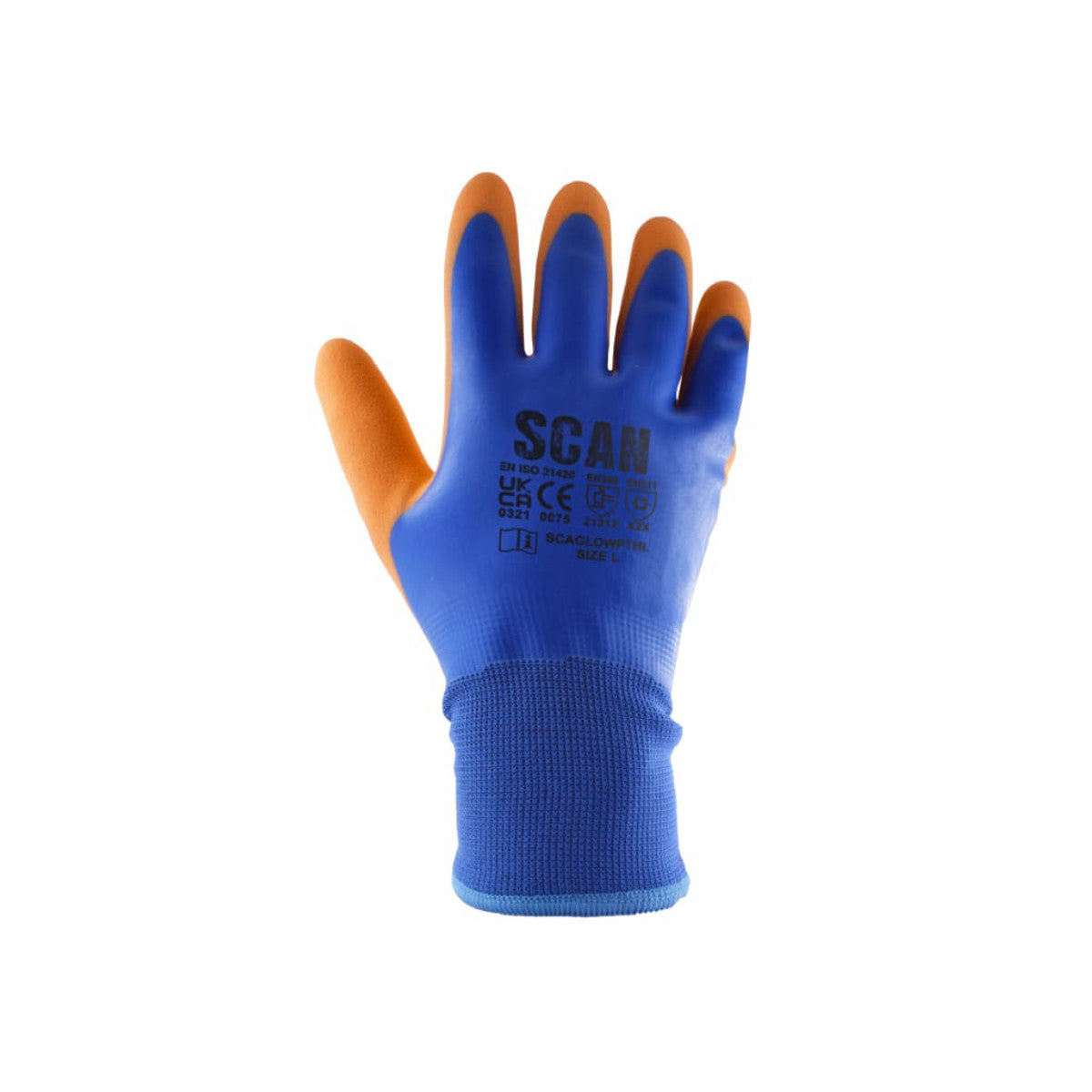 Scan Thermal Waterproof Latex Coated Gloves - XL (Size 10) SCAGLOWPTHXL
