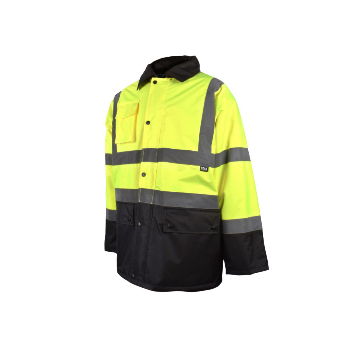 Scan Hi-Vis Yellow/Black Motorway Jacket - M (41in) SCAHVMJMYB
