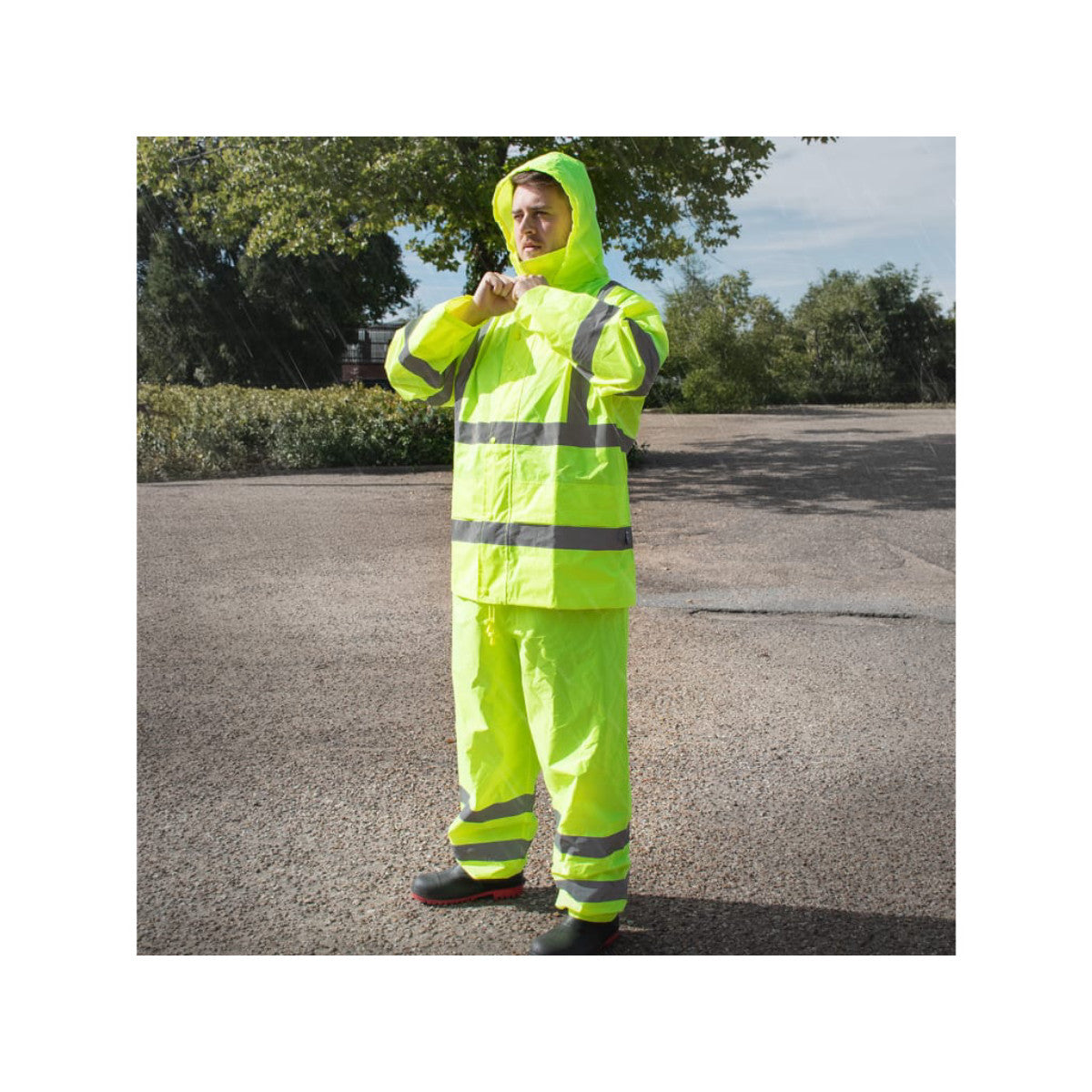 Scan Hi-Vis Rain Suit Yellow - M SCAHVRSYM