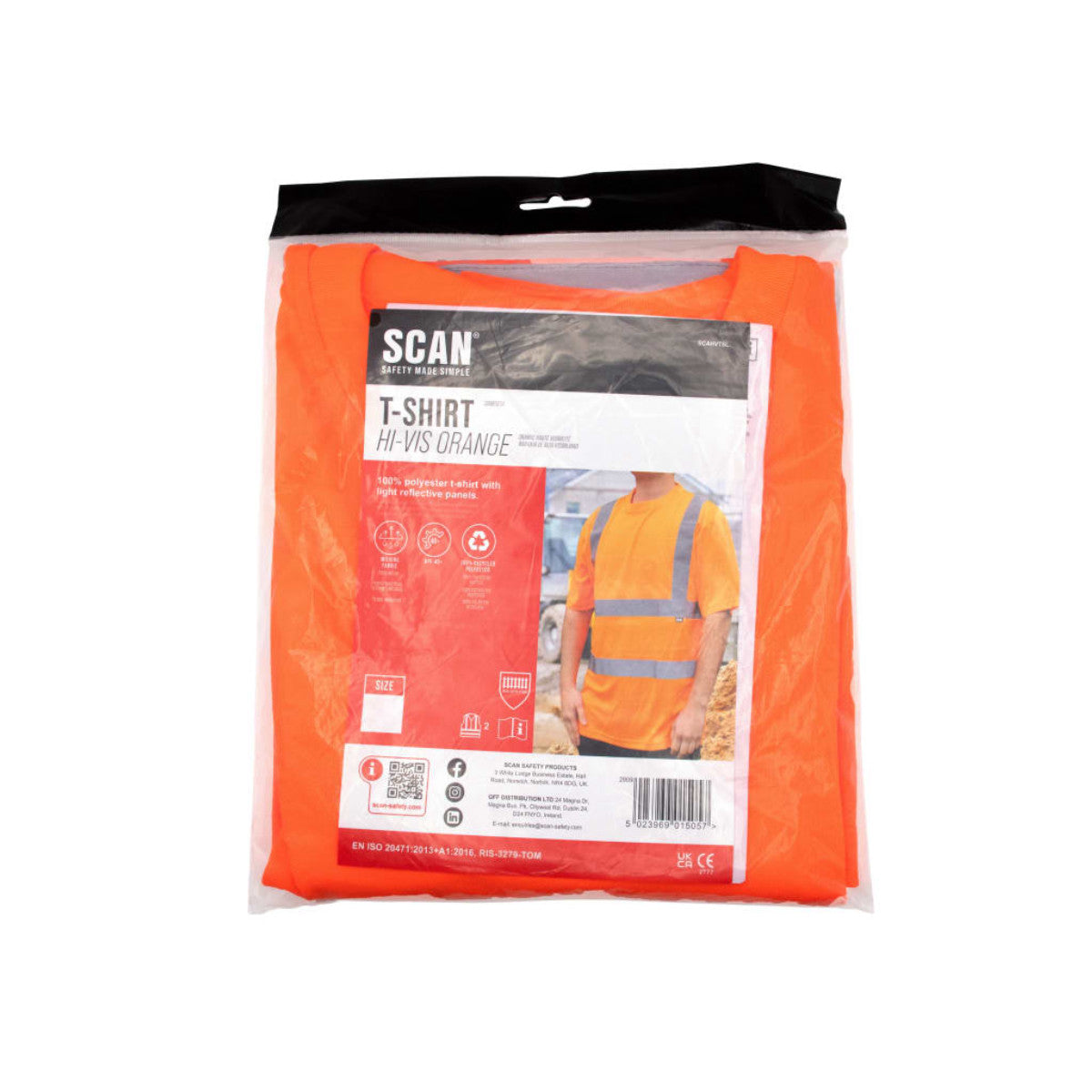 Scan Hi-Vis Orange T-Shirt - L (44in) SCAHVTSLO