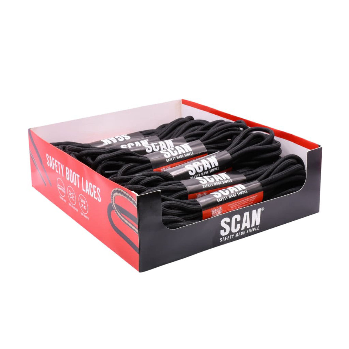 Scan 20 Pairs of Laces - Black CDU SCALACE20BK