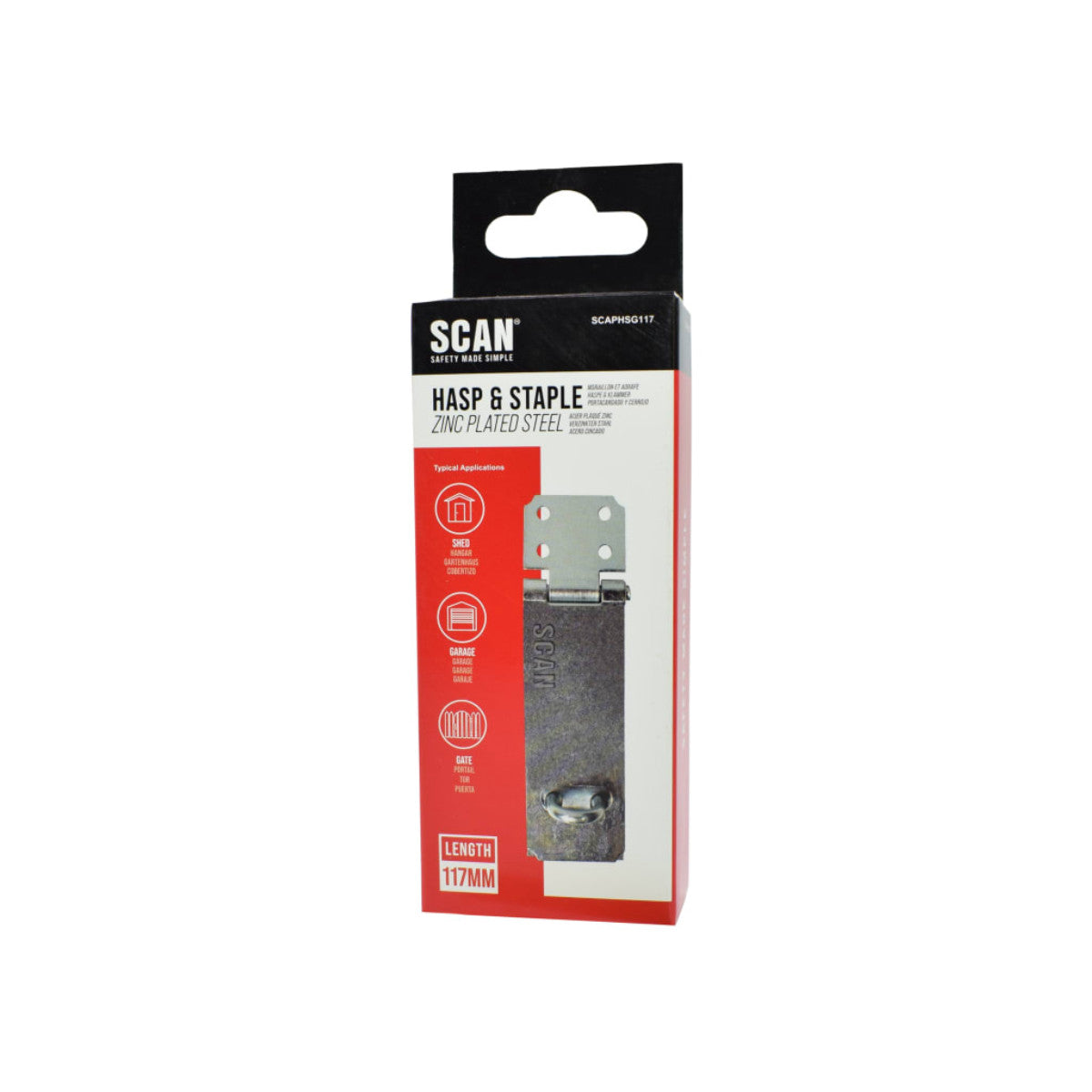 Scan Hasp and Staple 117mm SCAPHSG117