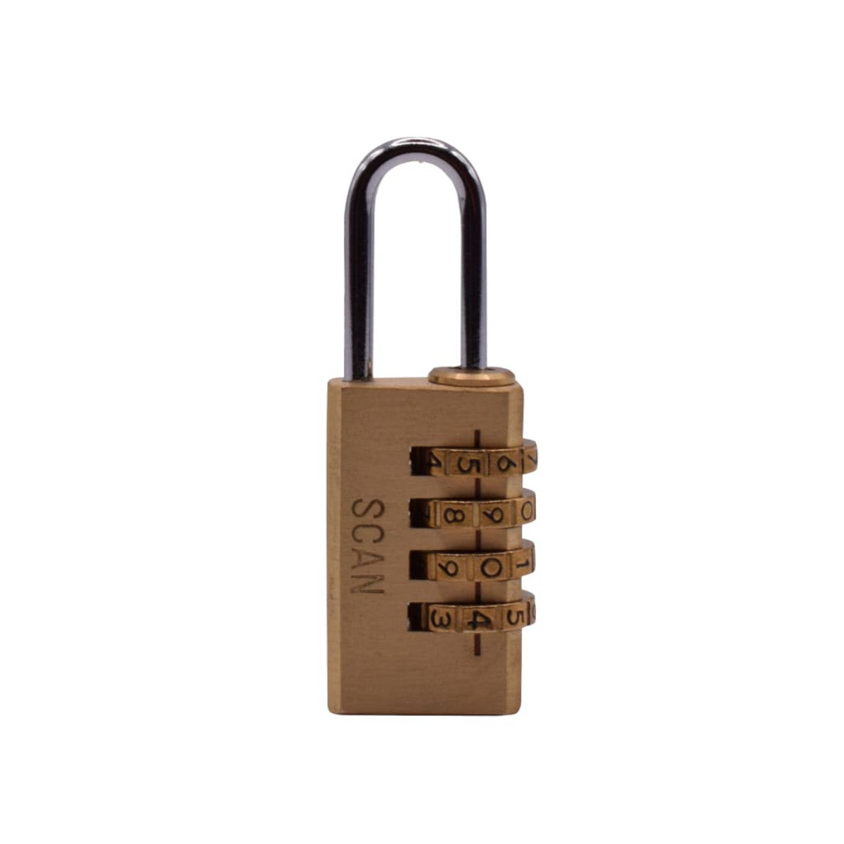 Scan Brass Combination Padlock 20mm SCAPLB20COM