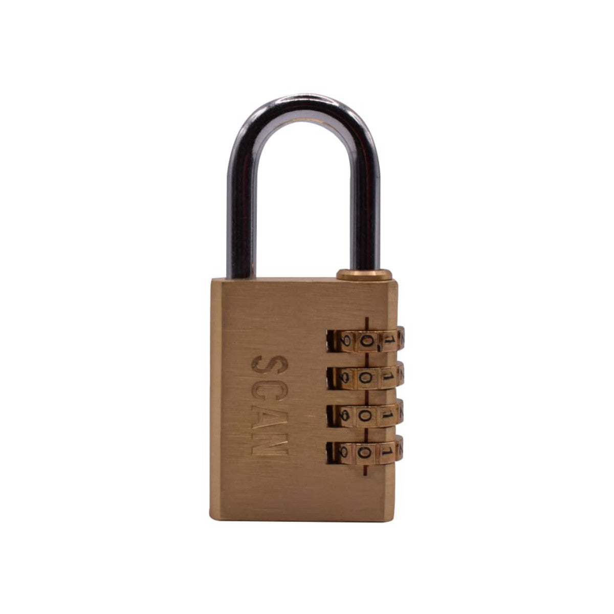 Scan Brass Combination Padlock 38mm SCAPLB38COM