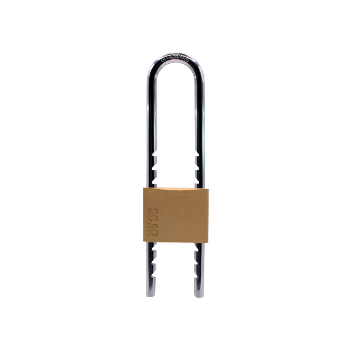 Scan Brass Padlock 50mm Sliding Shackle SCAPLBSLIDE