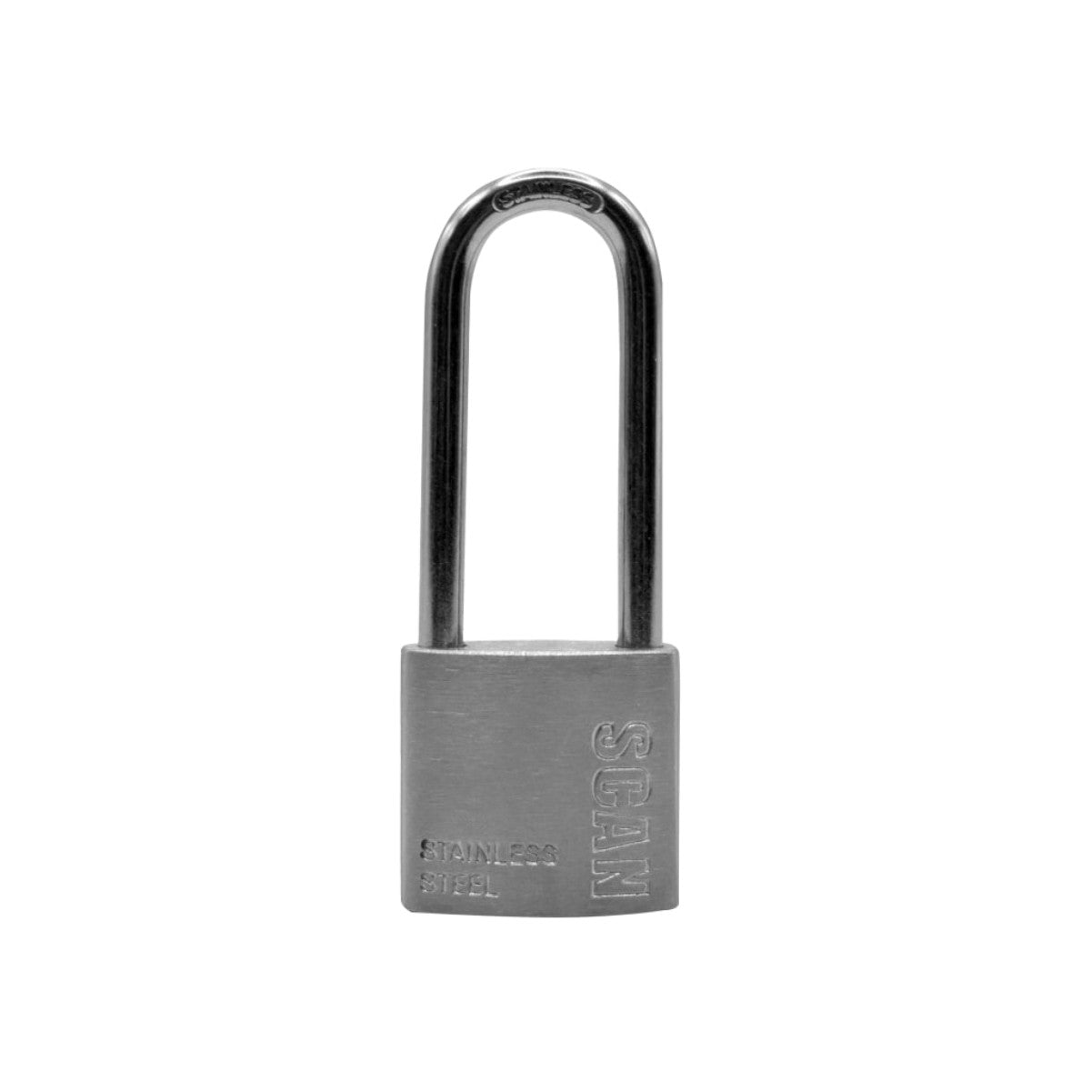 Scan Stainless Steel Padlock 32mm Long Shackle SCAPLSS32LS