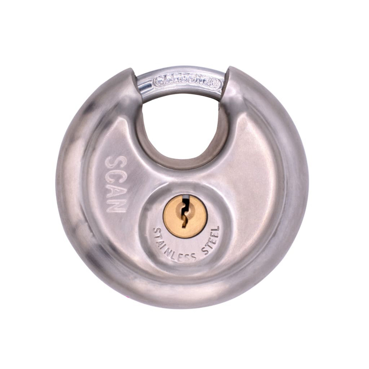 Scan Stainless Steel Disk Type Padlock 70mm SCAPLSS70DIS