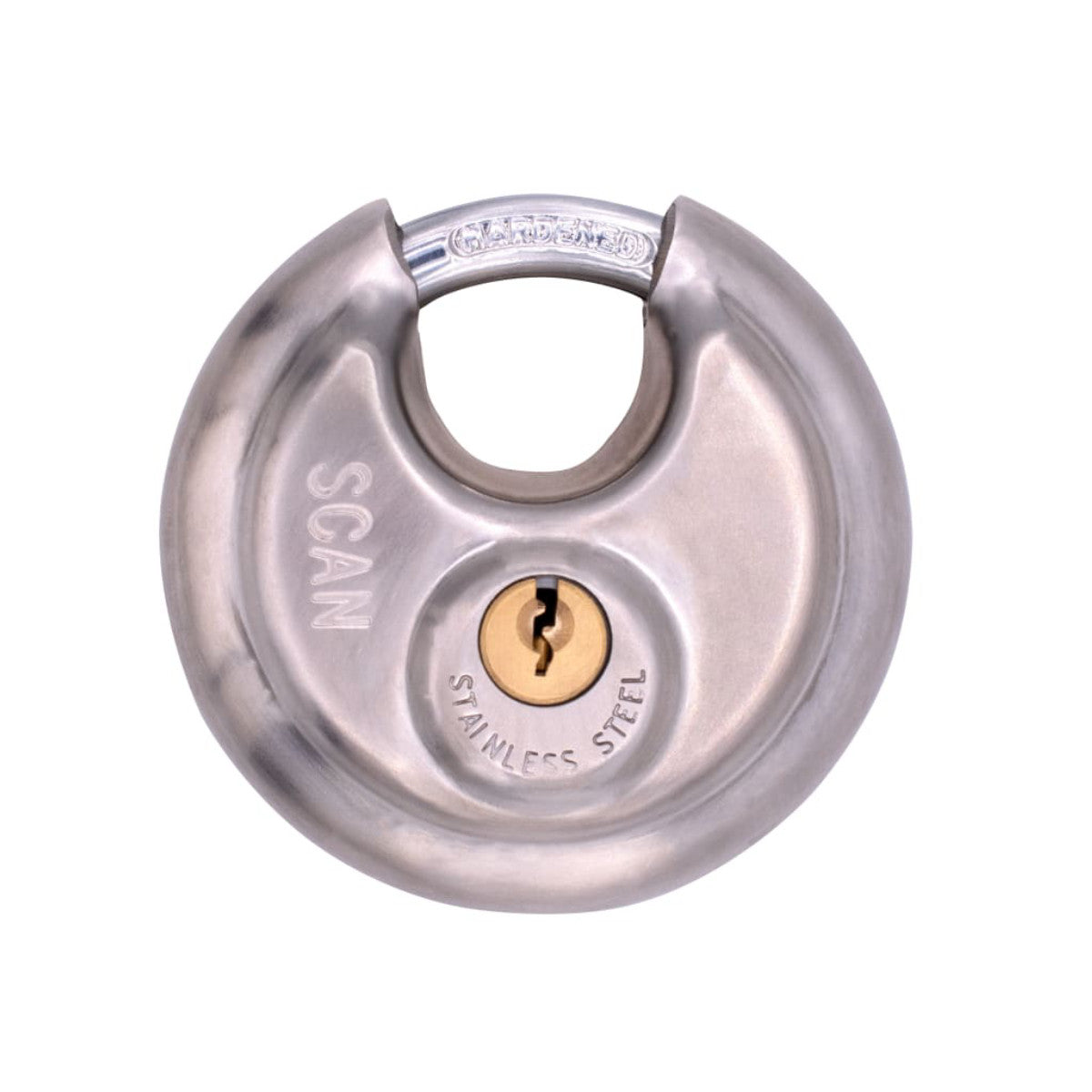 Scan Stainless Steel Disk Type Padlock 80mm SCAPLSS80DIS