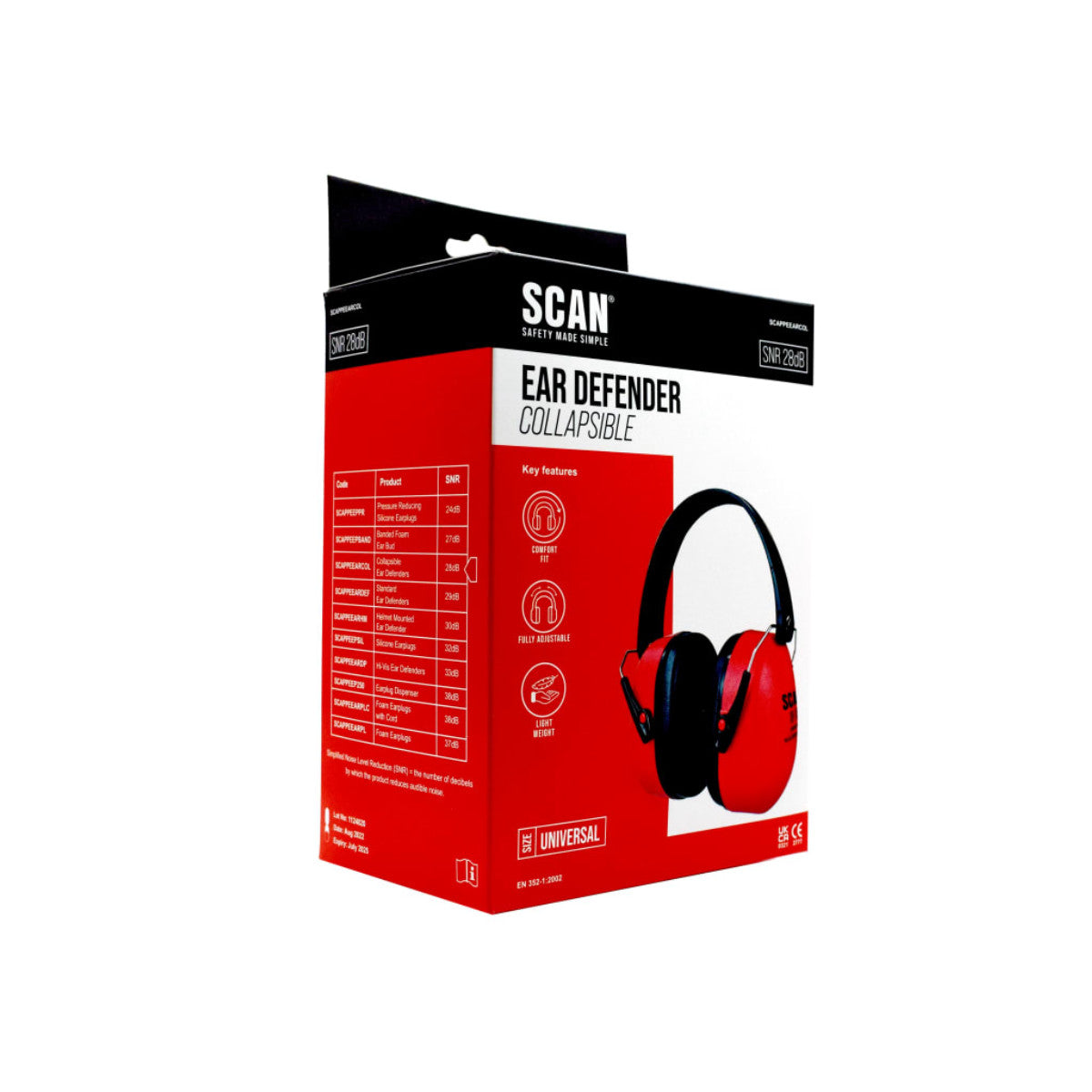 Scan Collapsible Ear Defenders SCAPPEEARCOL