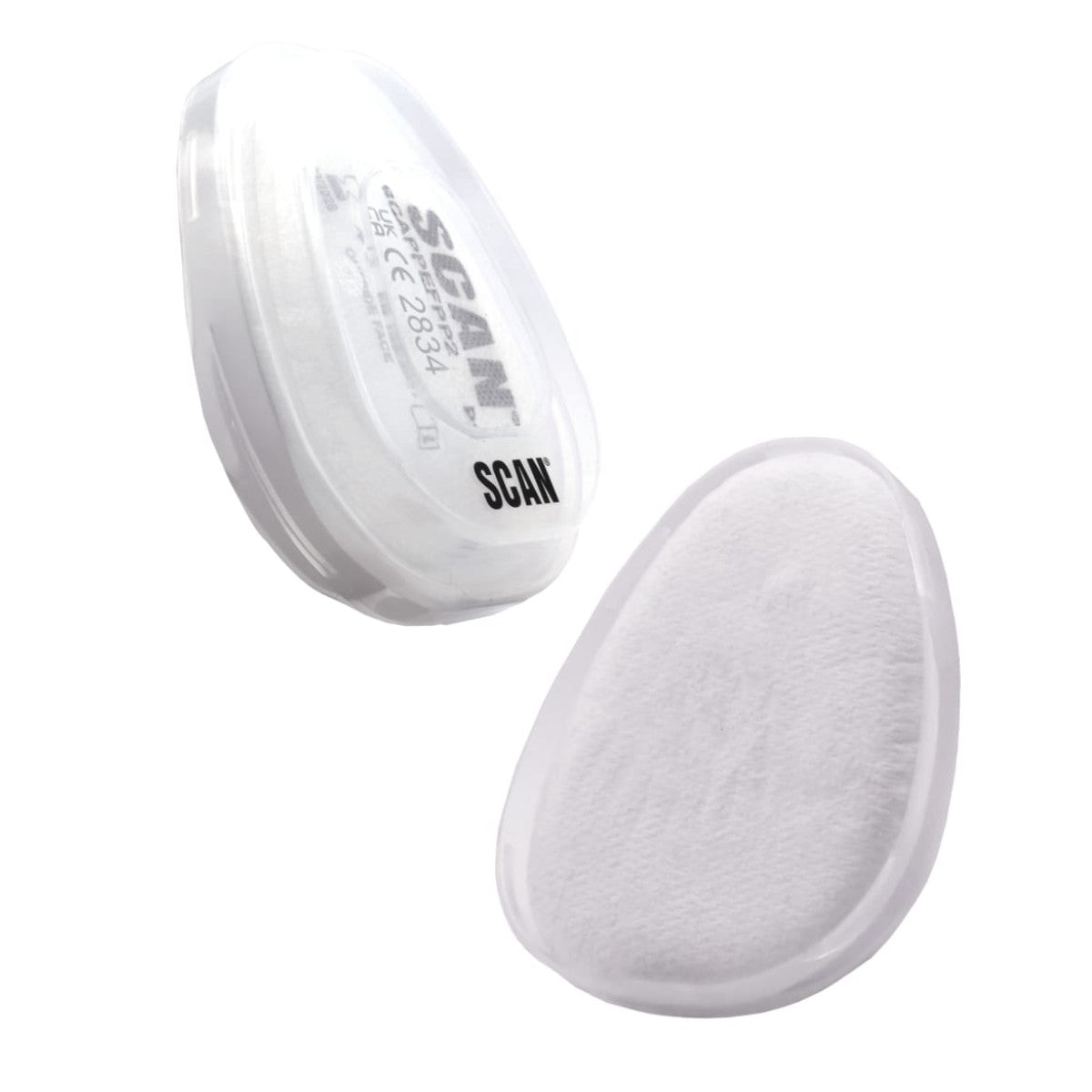 Scan Twin Half Mask P2 Replacement Particle Filter Material (Pack of 2) SCAPPEFPP2