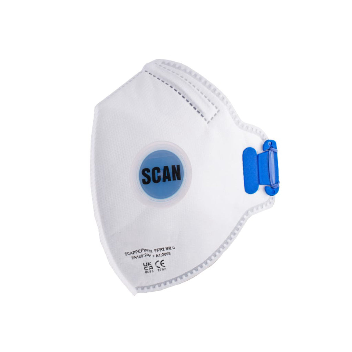 Scan Fold Flat Disposable Mask Valved FP2 Protection (Pack 10) SCAPPEP2FFVB