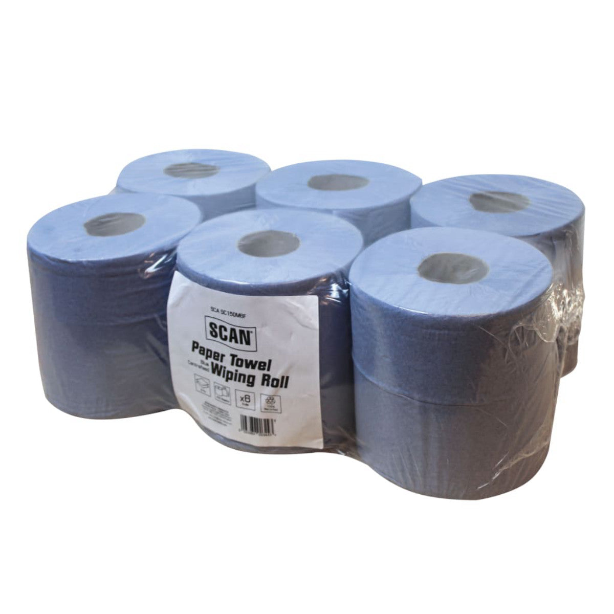 Scan Paper Towel Wiping Roll 2-Ply 176mm x 150m (Pack 6) SCASC150M6F