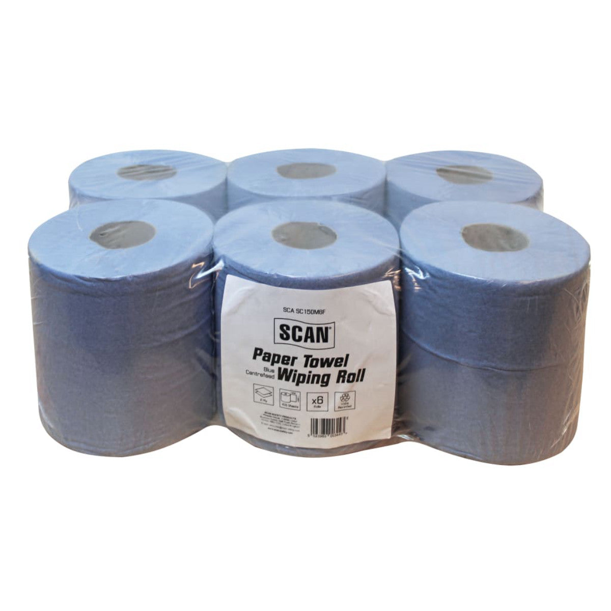 Scan Paper Towel Wiping Roll 2-Ply 176mm x 150m (Pack 6) SCASC150M6F