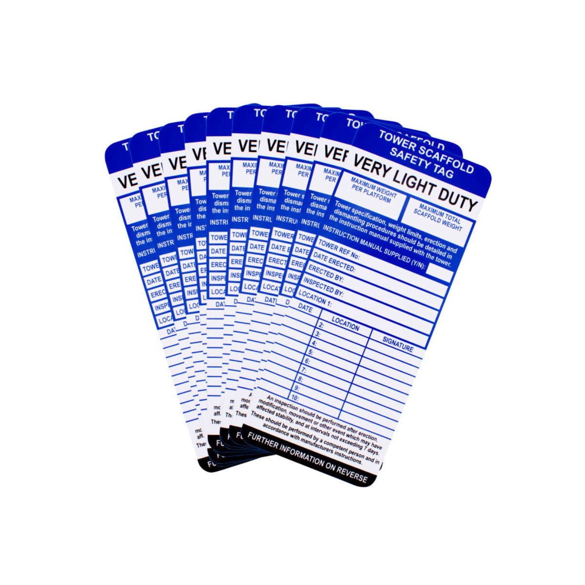 Scan Tower Tag Inserts Pack Of 10 SCATOWTAGI