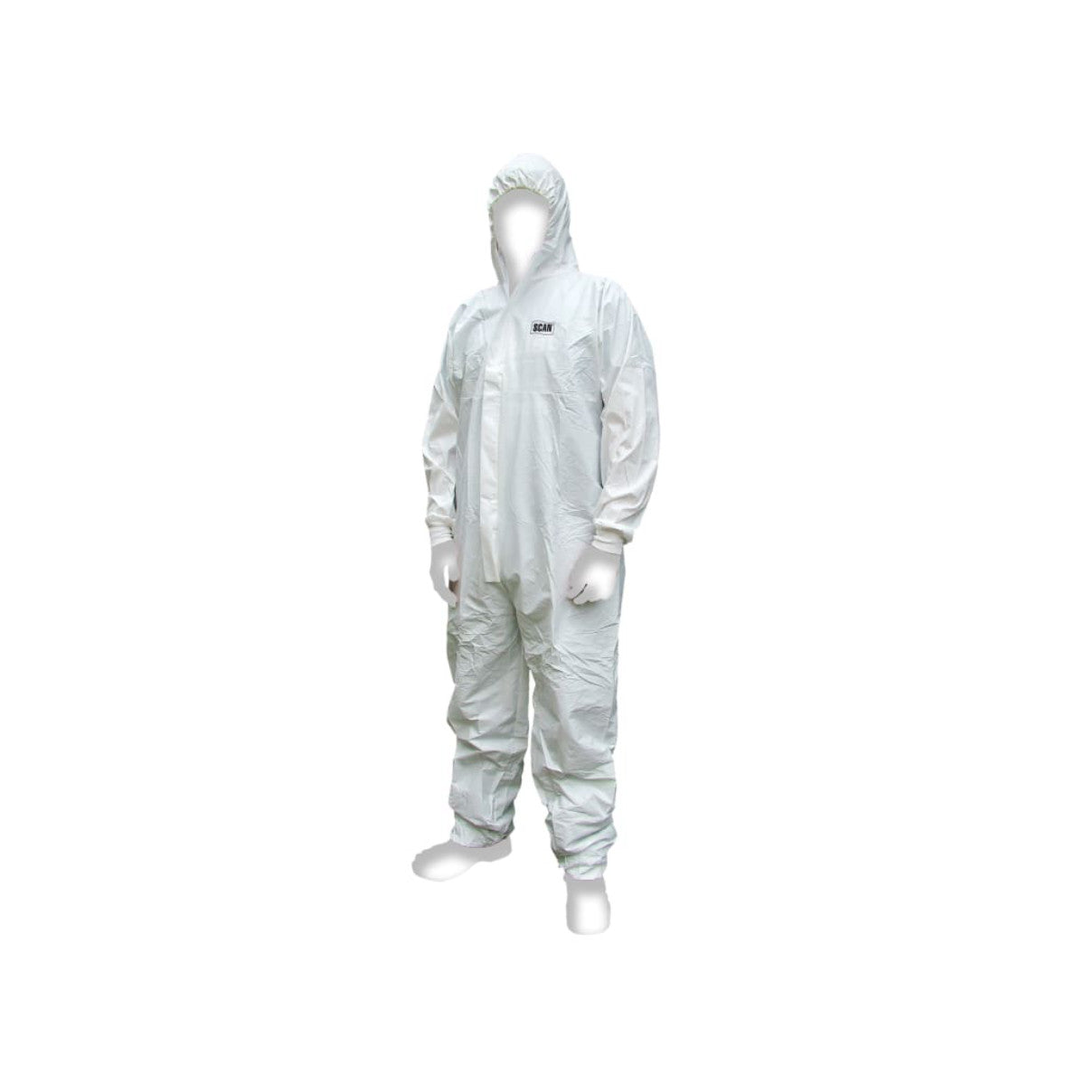 Scan Chemical Splash Resistant Disposable Coverall White Type 5/6 M (36-39in) SCAWWDOM56