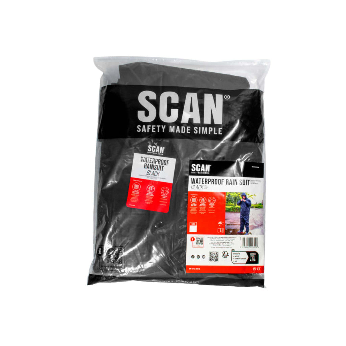 Scan Rain Suit Black - XL SCAWWRSBXL