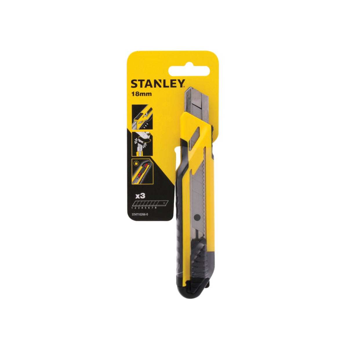 STANLEY Hand Tools Self-Locking Snap-Off Knife 18mm STA010266