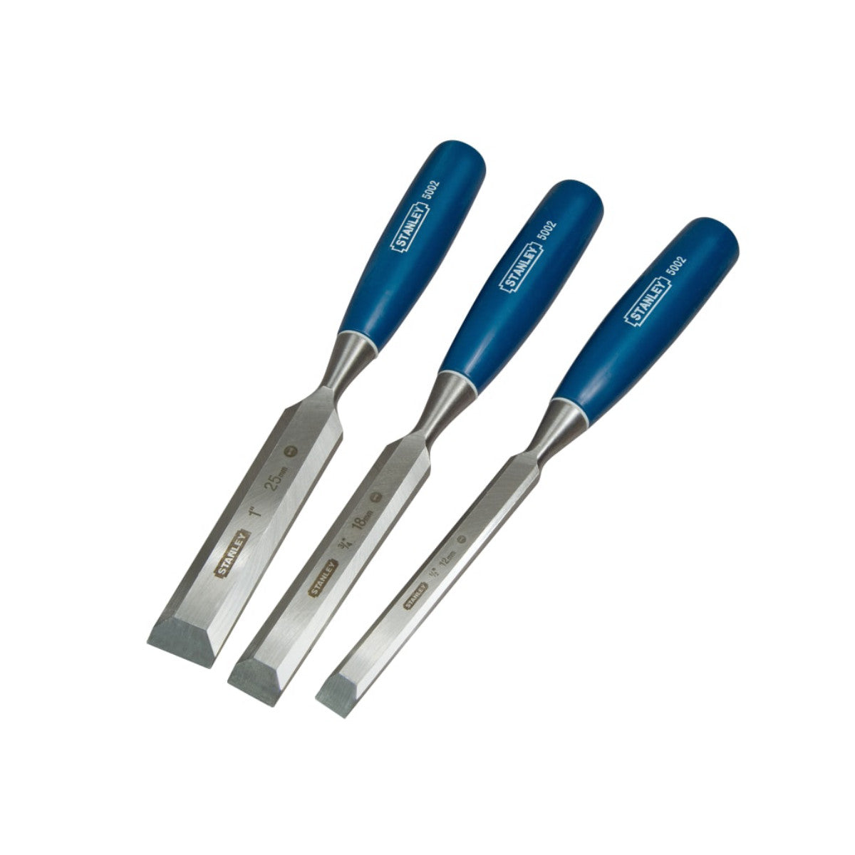 STANLEY Hand Tools 5002 Bevel Edge Chisel Set, 3 Piece STA016128