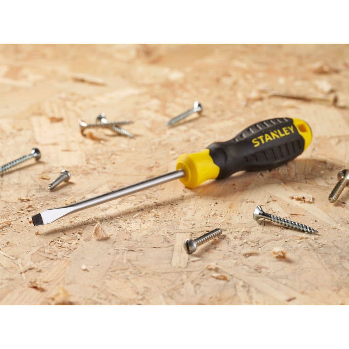 STANLEY Hand Tools CUSHION GRIP Screwdriver Flared Tip 5.5 x 100mm STA016146S