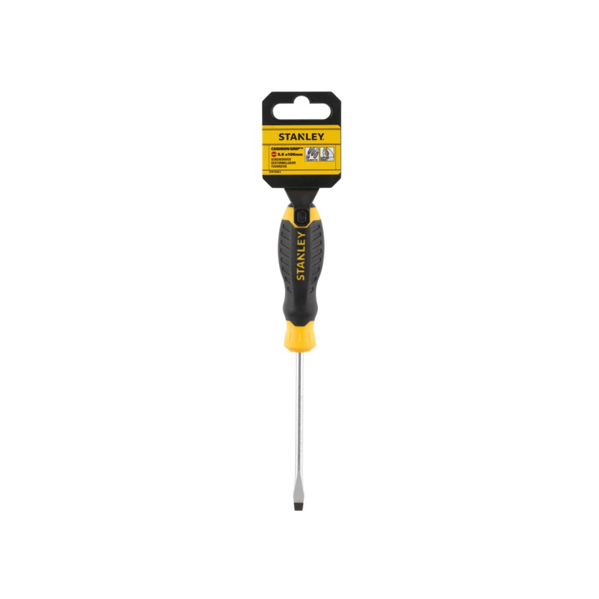 STANLEY Hand Tools CUSHION GRIP Screwdriver Flared Tip 5.5 x 100mm STA016146S