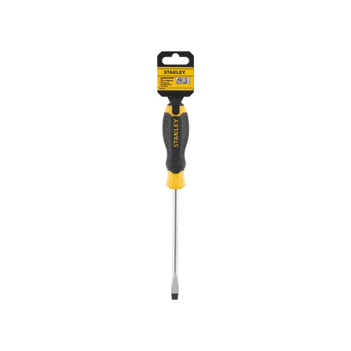 STANLEY Hand Tools CUSHION GRIP Screwdriver Flared Tip 8.0 x 150mm STA016149S