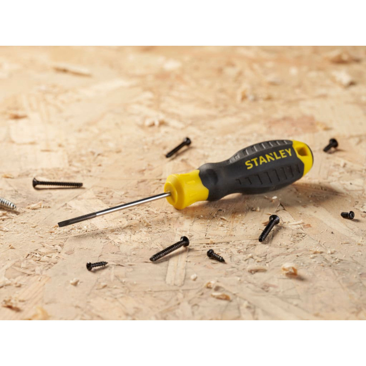 STANLEY Hand Tools CUSHION GRIP Screwdriver Parallel Tip 2.5 x 75mm STA016151S