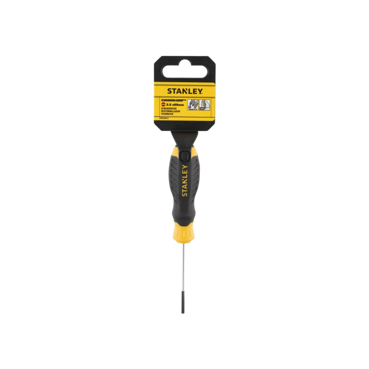 STANLEY Hand Tools CUSHION GRIP Screwdriver Parallel Tip 2.5 x 75mm STA016151S