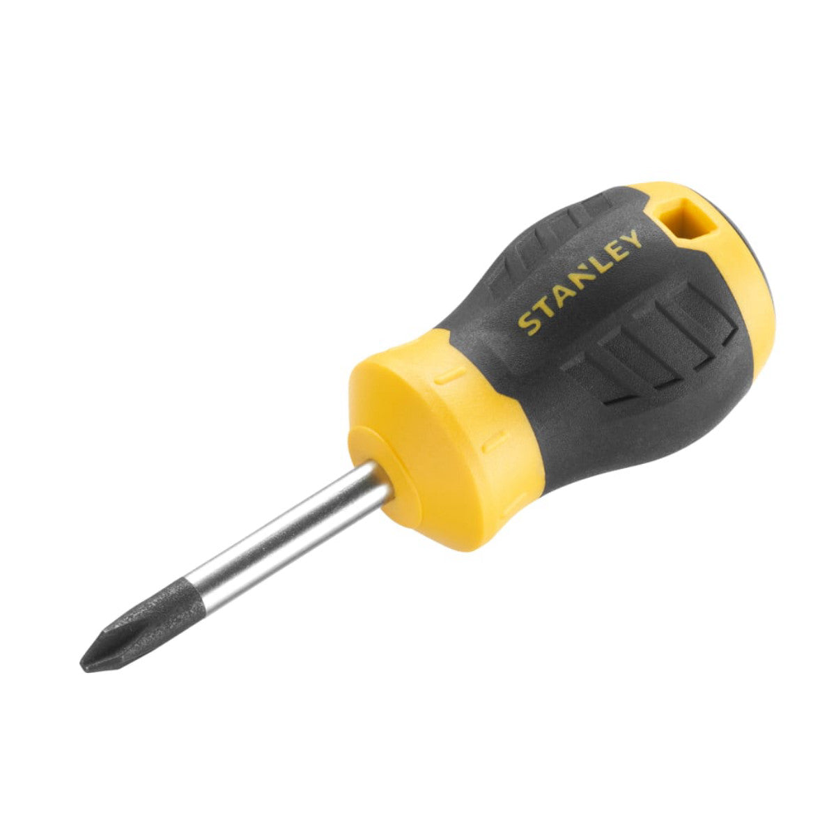 STANLEY Hand Tools CUSHION GRIP Stubby Screwdriver Phillips Tip PH2 x 45mm STA016157S