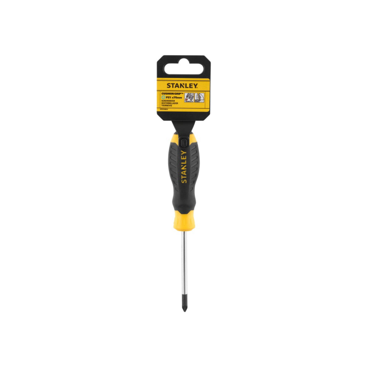 STANLEY Hand Tools CUSHION GRIP Screwdriver Pozidriv Tip PZ1 x 75mm STA016162S