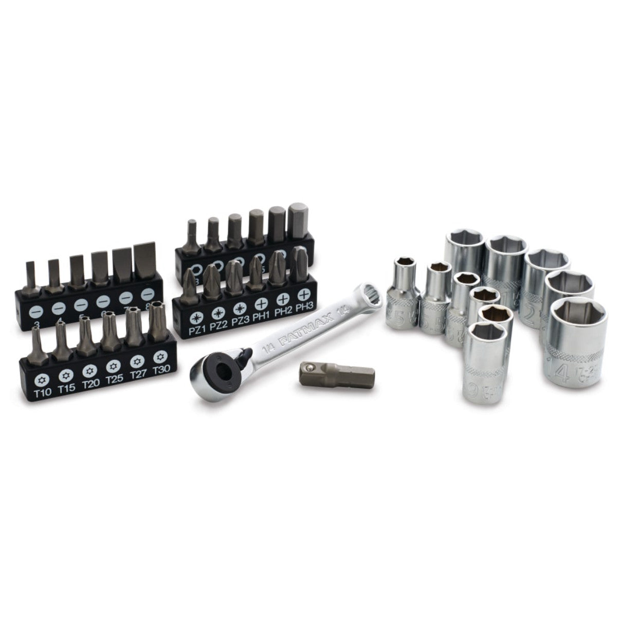 STANLEY Hand Tools FatMax PRO-STACK 1/4in Socket & Bit Set, 37 Piece STA019101