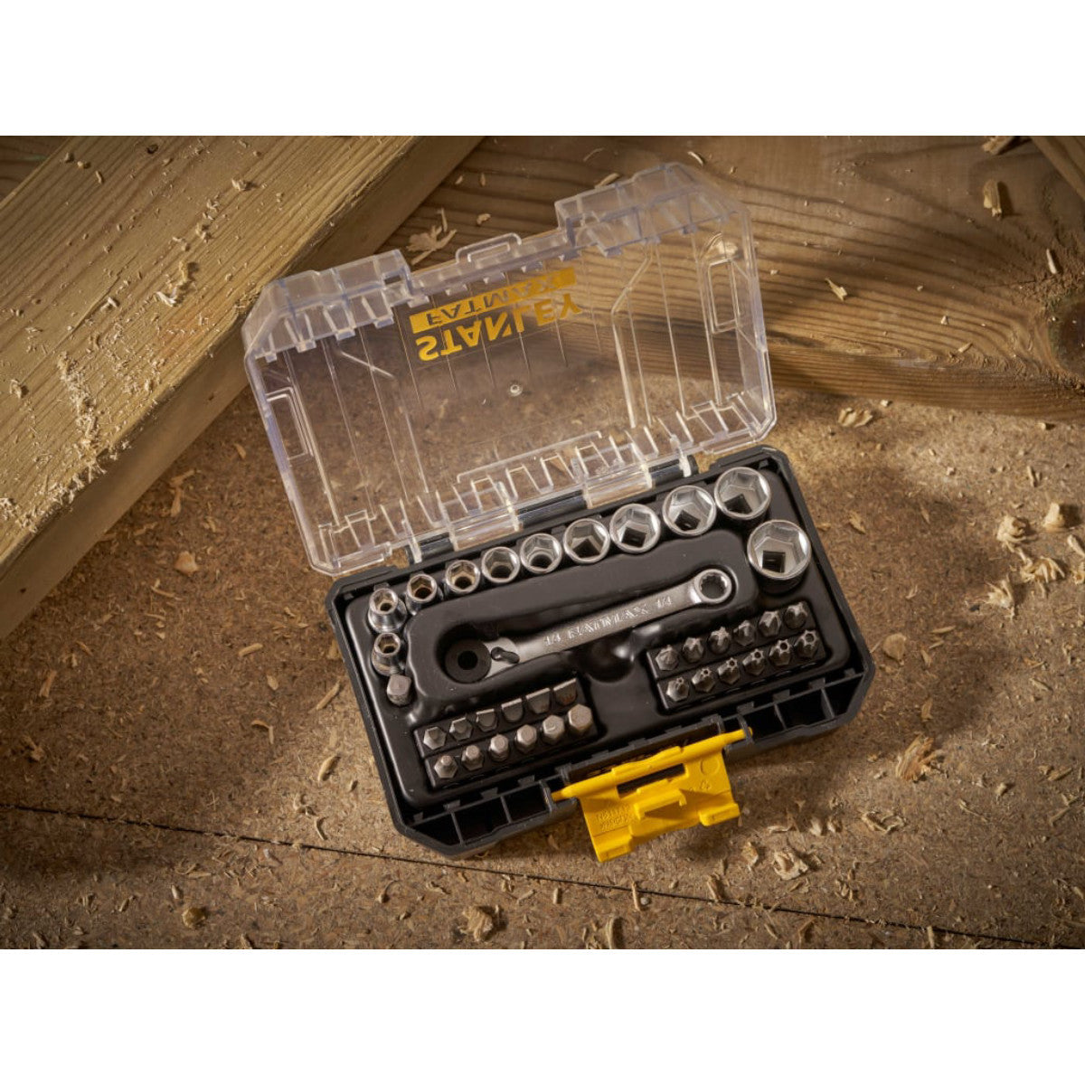 STANLEY Hand Tools FatMax PRO-STACK 1/4in Socket & Bit Set, 37 Piece STA019101