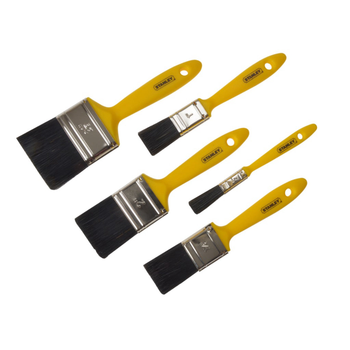 STANLEY Hand Tools Hobby Paint Brush Set of 5 12 25 37 50 & 62mm STA029592