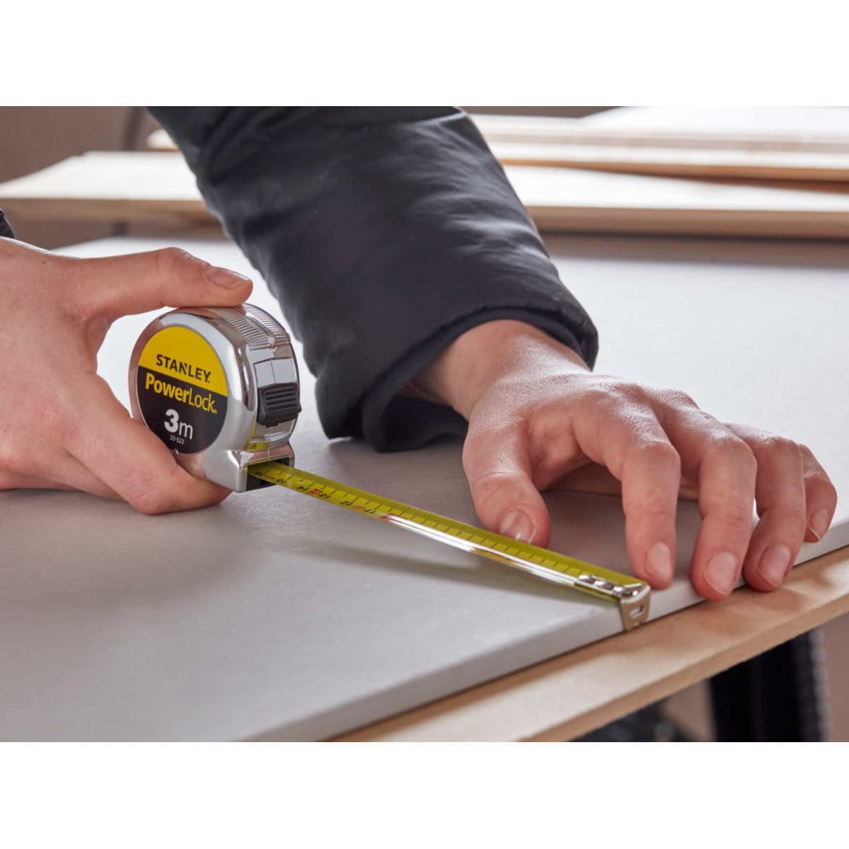STANLEY Hand Tools PowerLock Classic Pocket Tape 3m (Width 19mm) (Metric only) STA033522